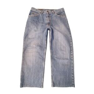 Levis 506 Orange Tab Blue Relaxed Straight Jeans 34x24 Vintage Y2K Denim Skater